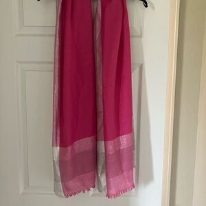 Elegant Pink and Silver Women's Scarf